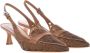 Baldinini Petal leather mesh slingback Beige Dames - Thumbnail 3