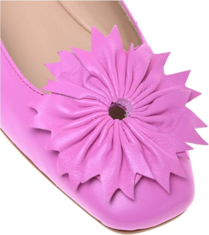 Baldinini Red nappa leather ballerina