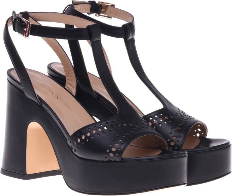 Baldinini Sandal in black calfskin Black Dames