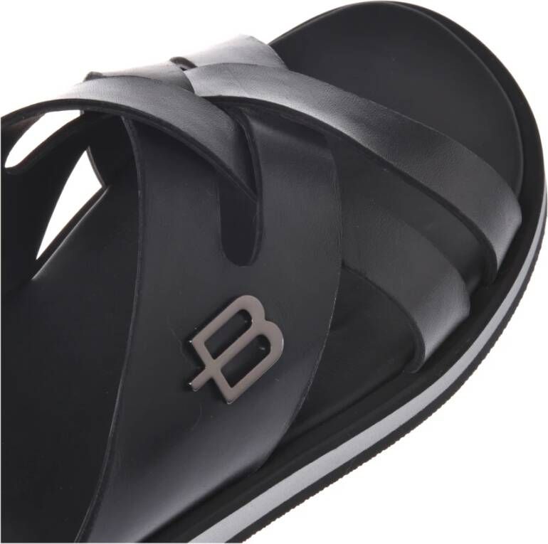 Baldinini Sandal in black calfskin Black Heren