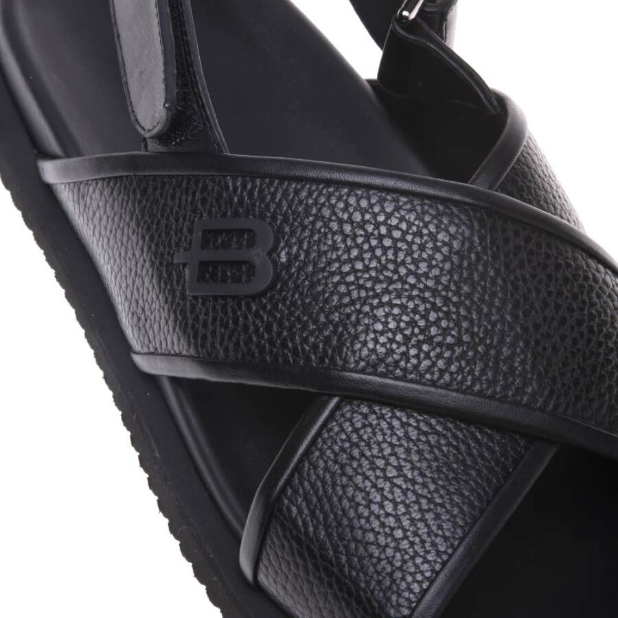 Baldinini Sandal in tumbled and black leather