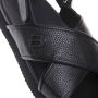 Baldinini Sandal in tumbled and black leather - Thumbnail 2