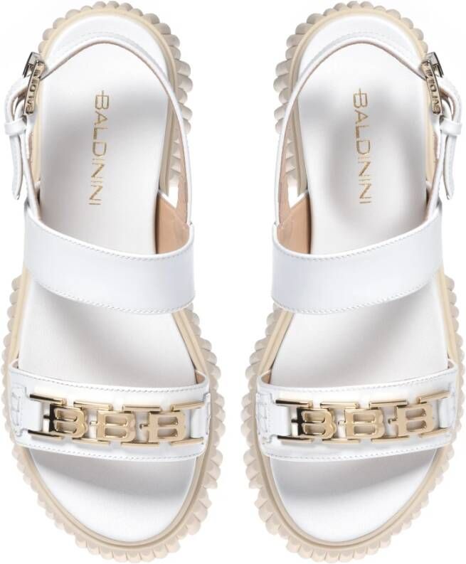 Baldinini Sandal in white calfskin White Dames