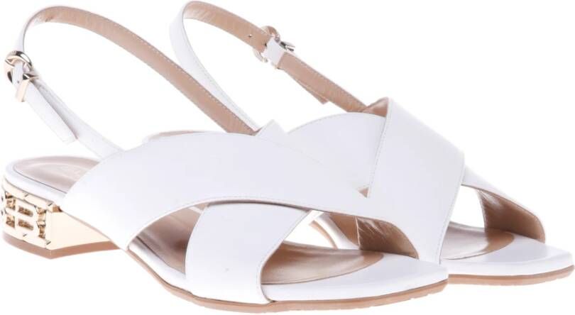 Baldinini Sandal in white calfskin White Dames