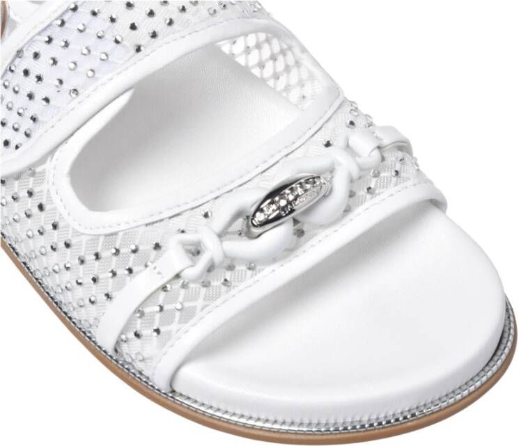 Baldinini Sandal in white mesh White Dames