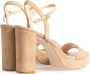 Baldinini Hoge hakken leren sandalen Beige Dames - Thumbnail 2