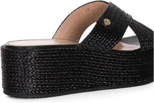 Baldinini Stijlvolle platform sandalen voor vrouwen Zwart Dames