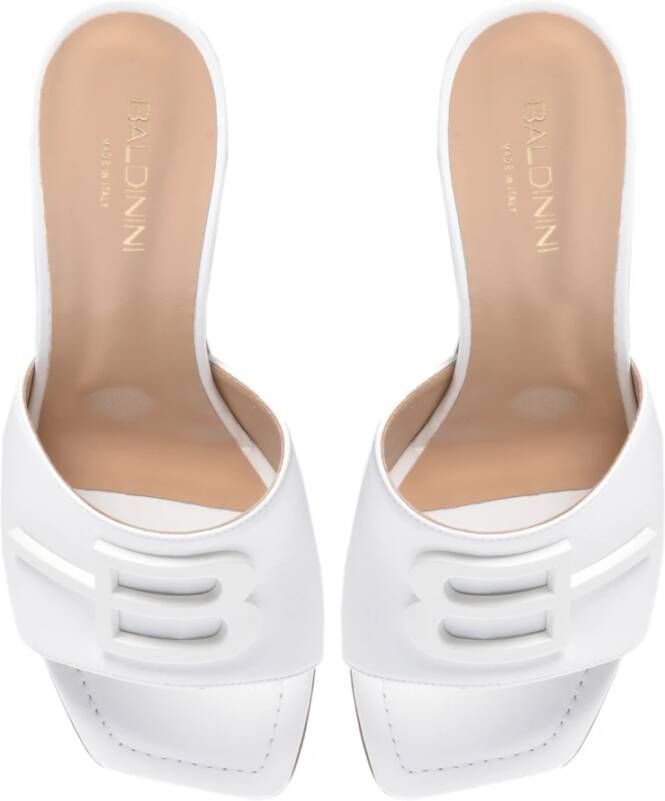 Baldinini Slipper in white calfskin White Dames
