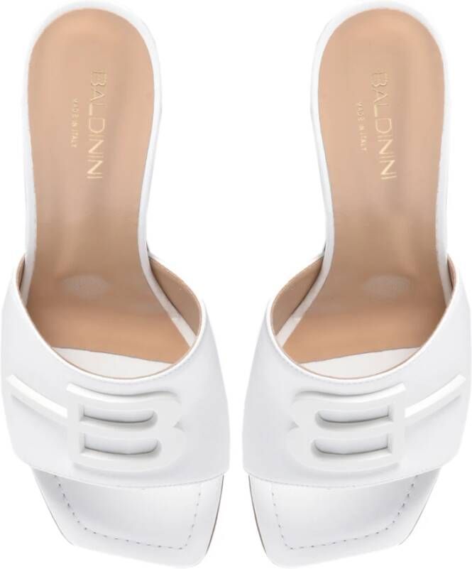 Baldinini Slipper in white calfskin White Dames