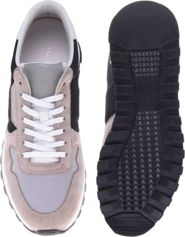 Baldinini Sneaker in beige and black suede Beige Heren