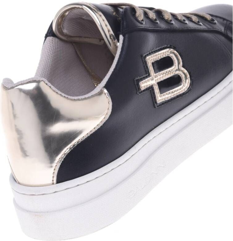 Baldinini Sneaker in black and gold calfskin Multicolor Dames