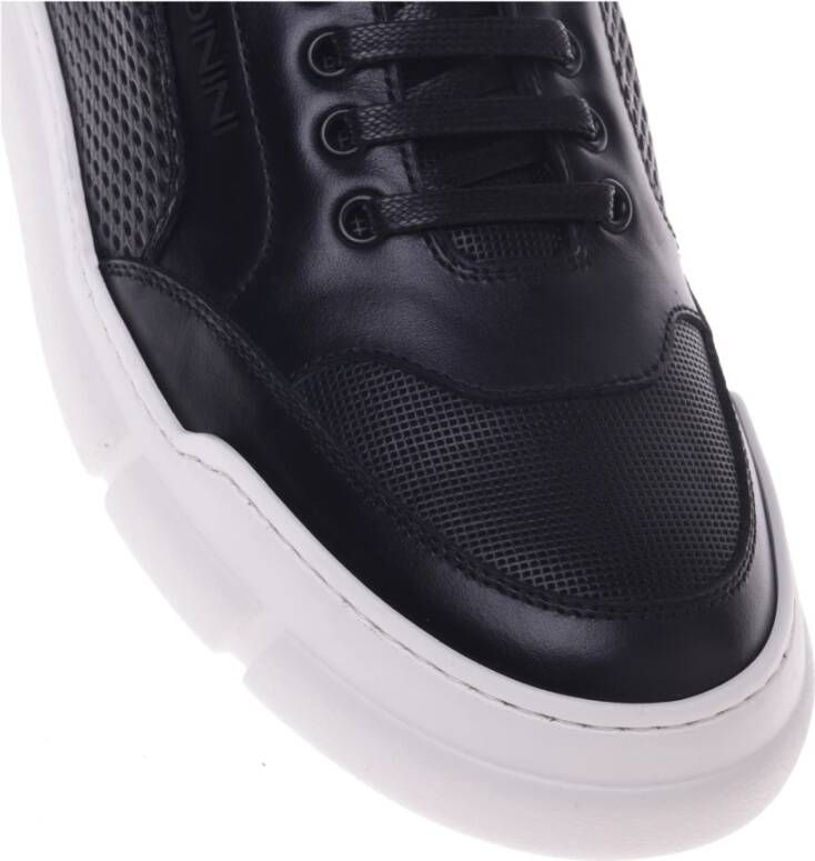 Baldinini Sneaker in black perforated calfskin Black Heren