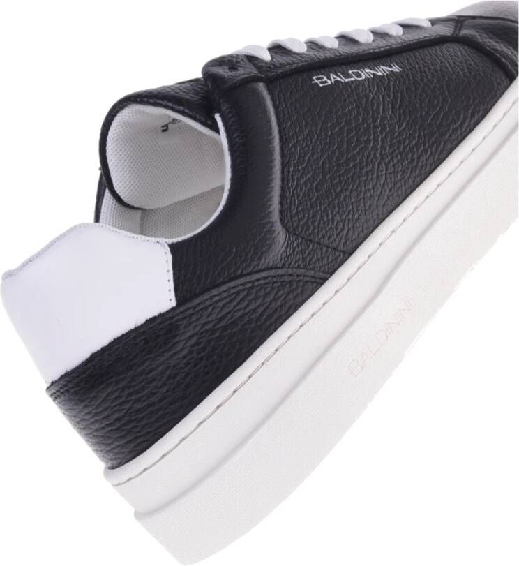 Baldinini Sneaker in black tumbled leather Black Heren