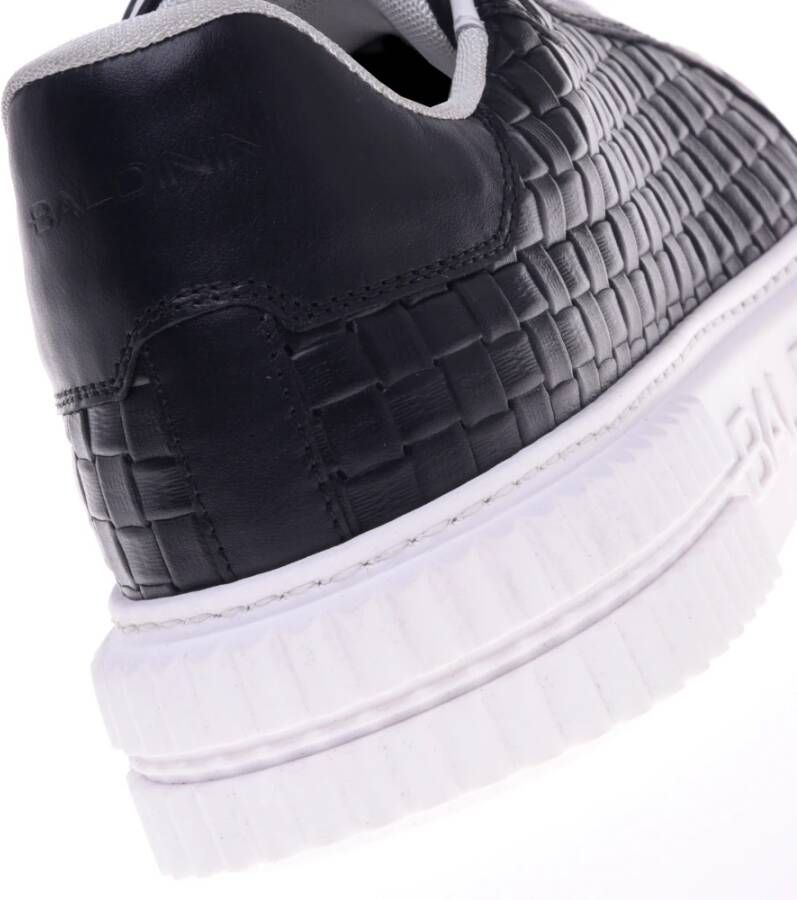 Baldinini Sneaker in black with woven print Black Heren