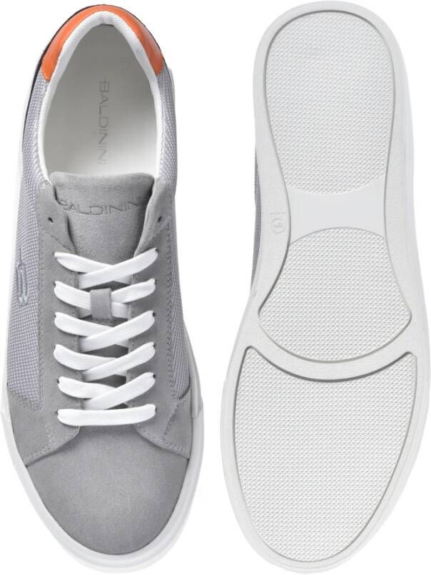 Baldinini Sneaker in grey suede Gray Heren