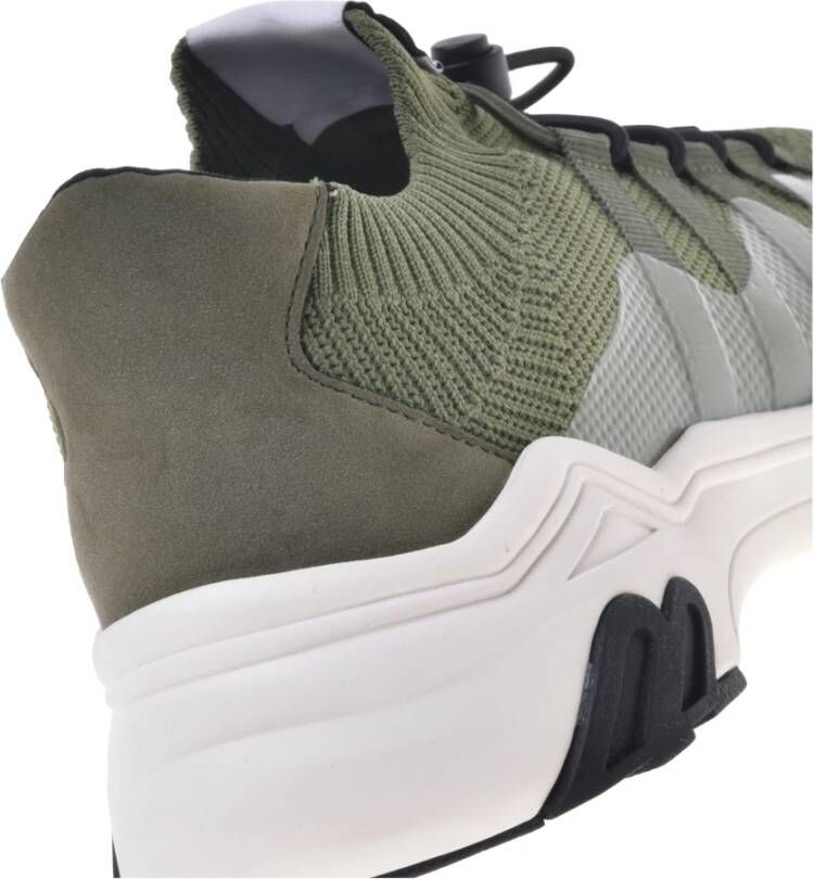 Baldinini Sneaker in military green eco-leather Green Heren