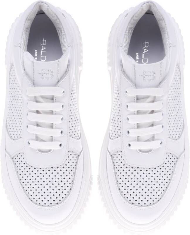 Baldinini Sneaker in white calfskin White Dames