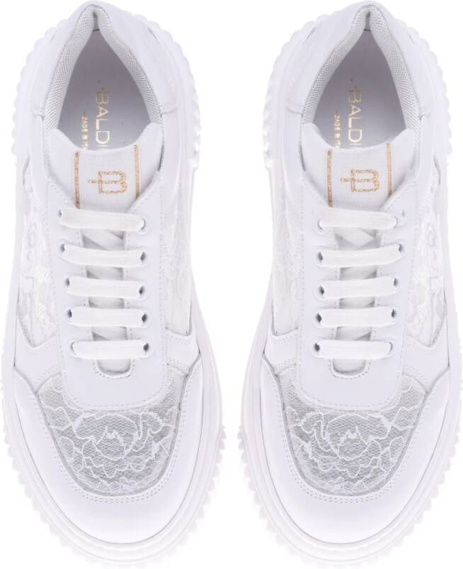Baldinini Sneaker in white lace White Dames
