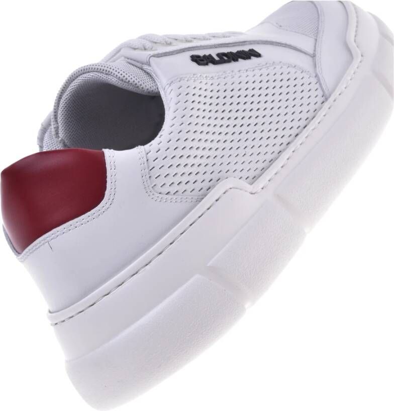 Baldinini Sneaker in white perforated calfskin White Heren