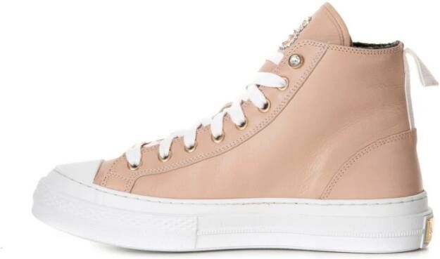 Baldinini Beige Leren Sportschoenen Beige Dames