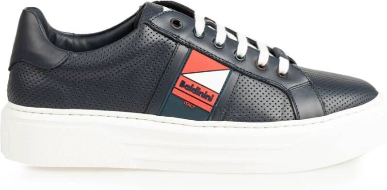 Baldinini Hoogwaardige leren sneakers Blauw Heren