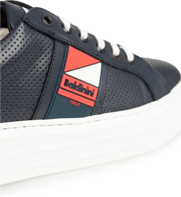 Baldinini Hoogwaardige leren sneakers Blauw Heren