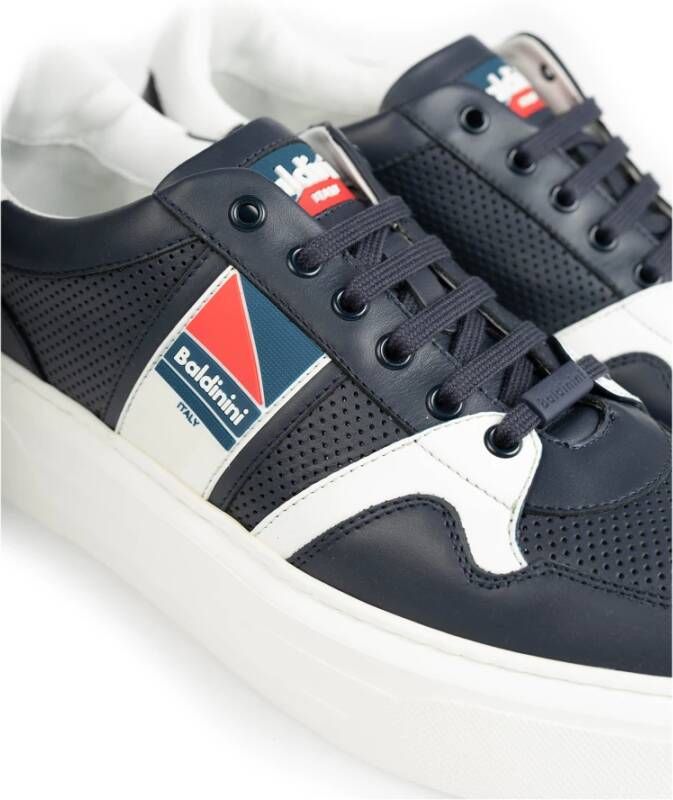 Baldinini Hoogwaardige leren sneakers Blauw Heren