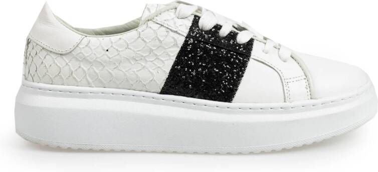 Baldinini Hoogwaardige Glitter Sneakers Wit Dames