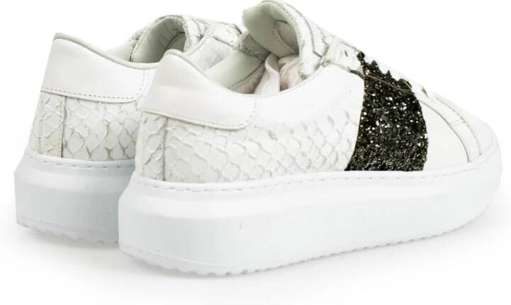 Baldinini Hoogwaardige Glitter Sneakers Wit Dames