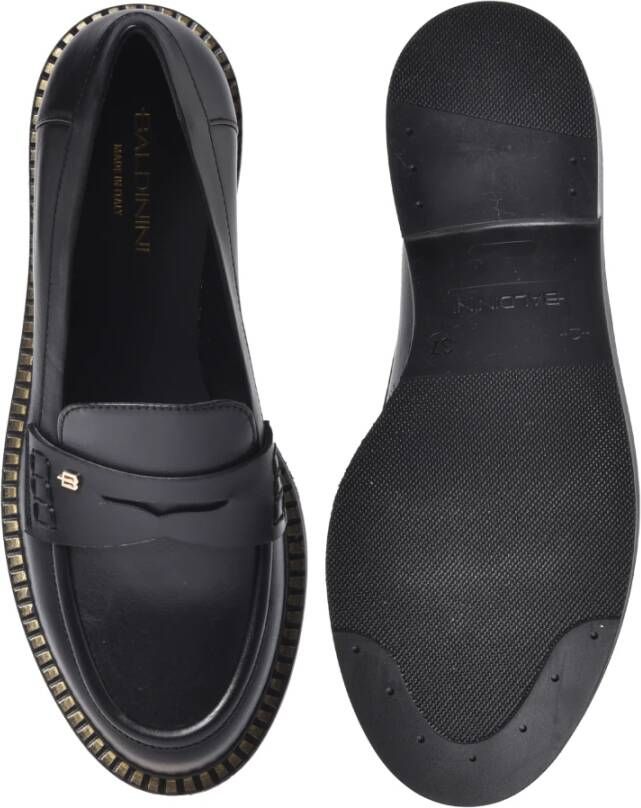 Baldinini Studded black leather loafers