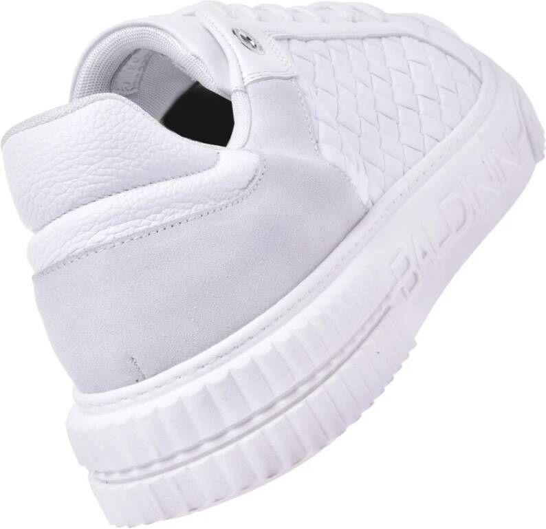 Baldinini Tennis shoes in white leather Wit Heren