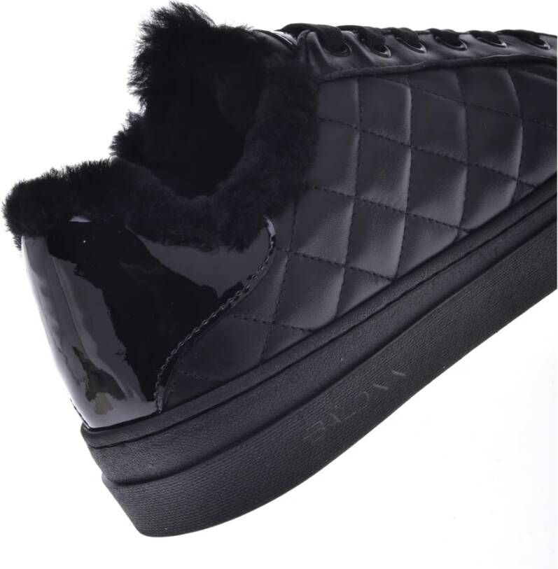 Baldinini Trainers in black quilted leather and patent leather Black Dames