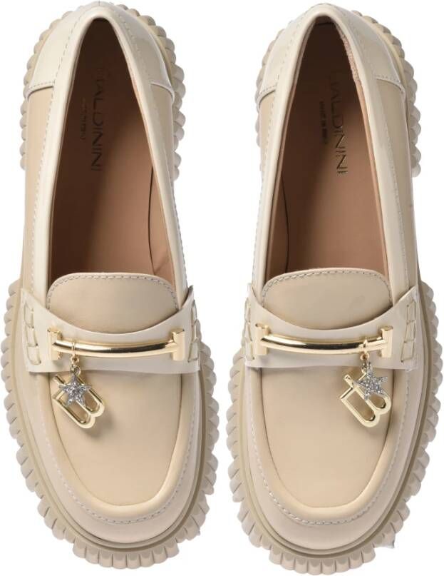 Baldinini Vanilla leather and patent leather loafers