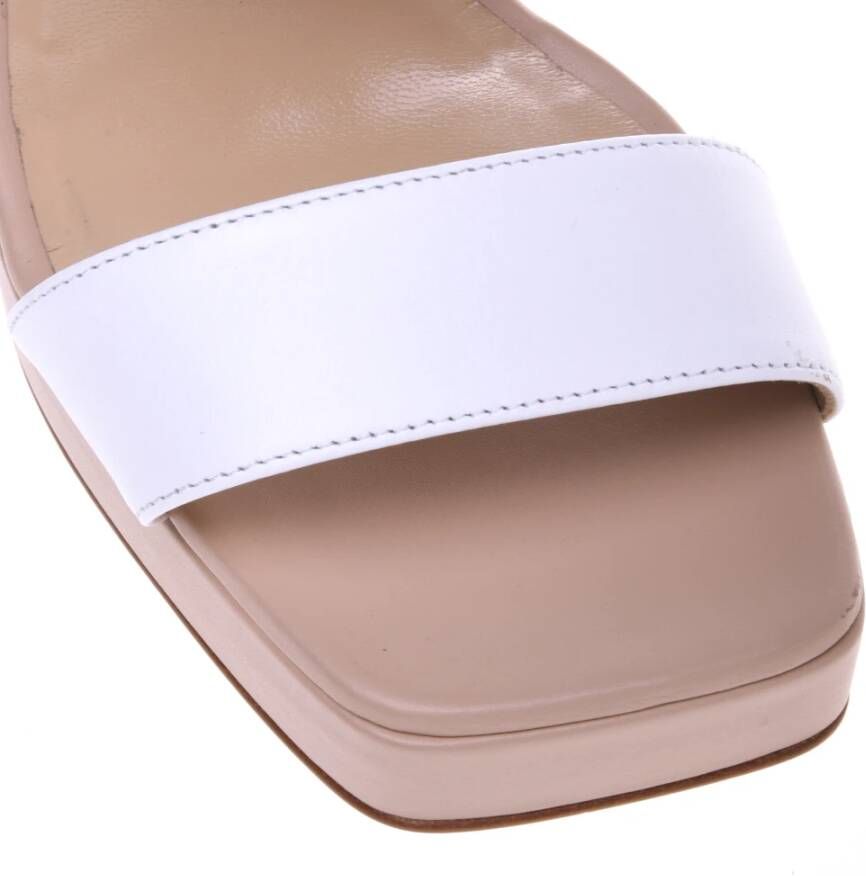 Baldinini White and tamarind leather sandal