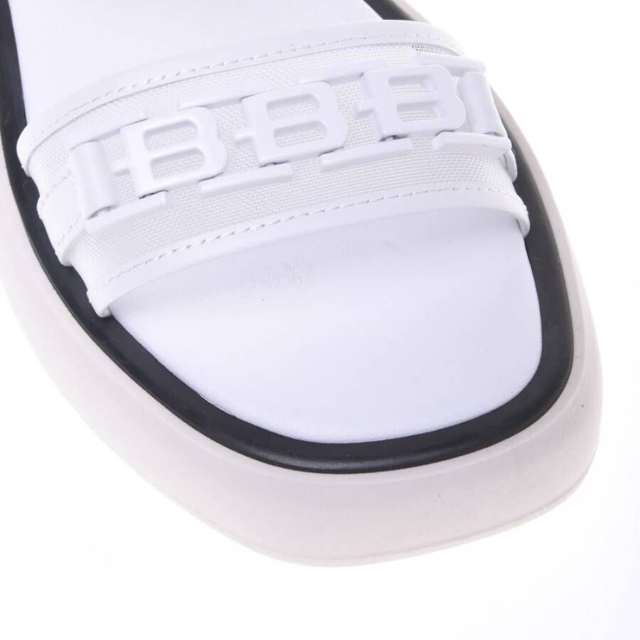 Baldinini White leather and mesh sandal