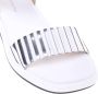 Baldinini White leather and mirror elastic sandal - Thumbnail 2