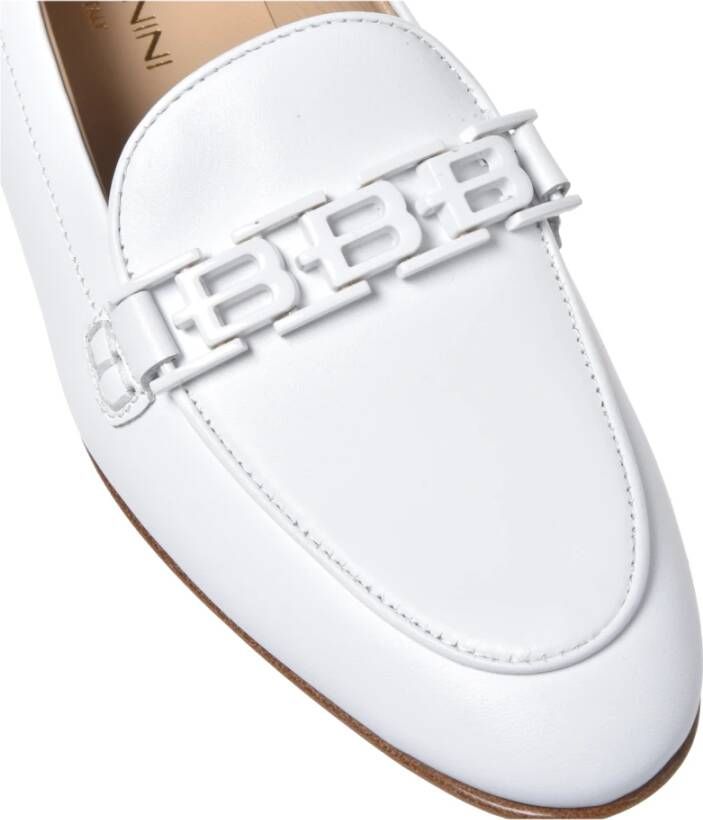 Baldinini White leather loafers