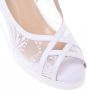 Baldinini White petal mesh sandal - Thumbnail 2