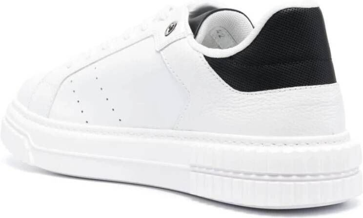 Baldinini Witte Leren Casual Lage Sneakers White Heren
