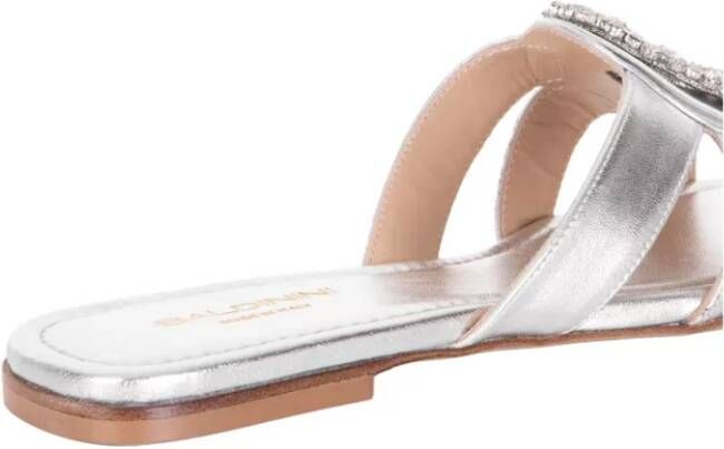 Baldinini Zilveren versierde sandalen