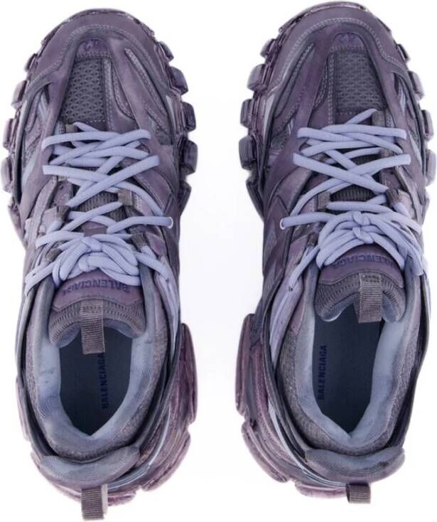Balenciaga Blauwe Vervaagde-Effect Track Sneakers