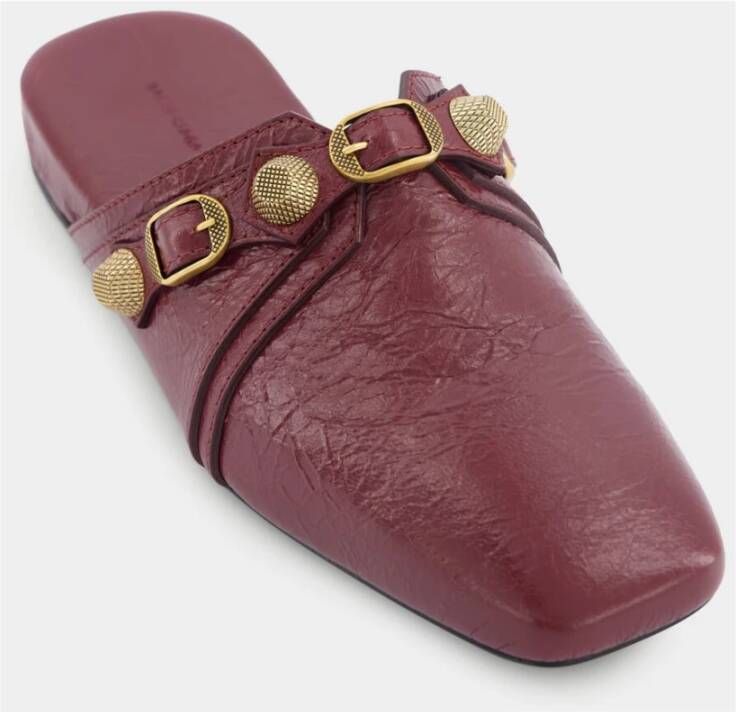 Balenciaga Bordeaux Leren Muiltjes