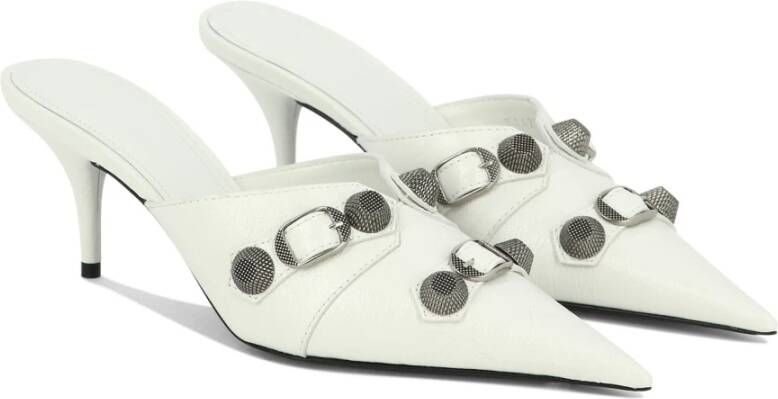 Balenciaga Cagole 70 Mules White Dames