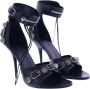 Balenciaga Zwarte Leren Sandalen met Asymmetrische Ritssluiting Zwart Dames - Thumbnail 7