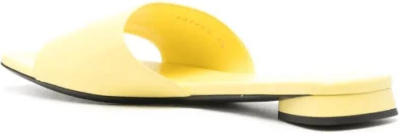 Balenciaga Citroengele Leren Slides Yellow Dames