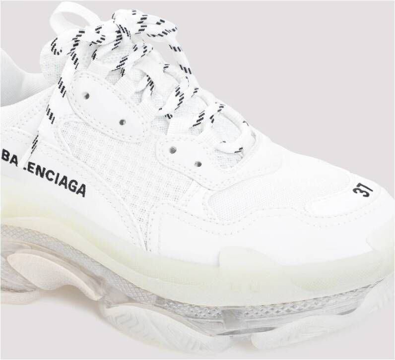 Balenciaga Clear Sole Triple S Sneakers White Dames