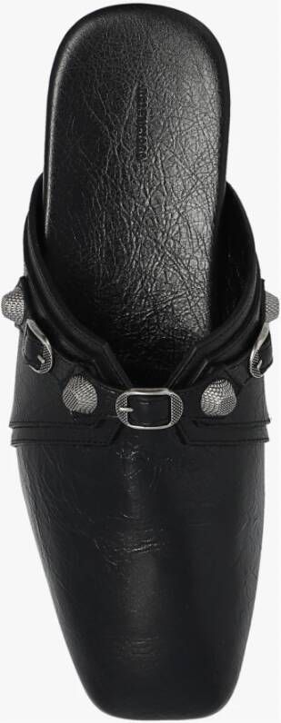 Balenciaga Cosy Cagole leather slides Zwart Heren