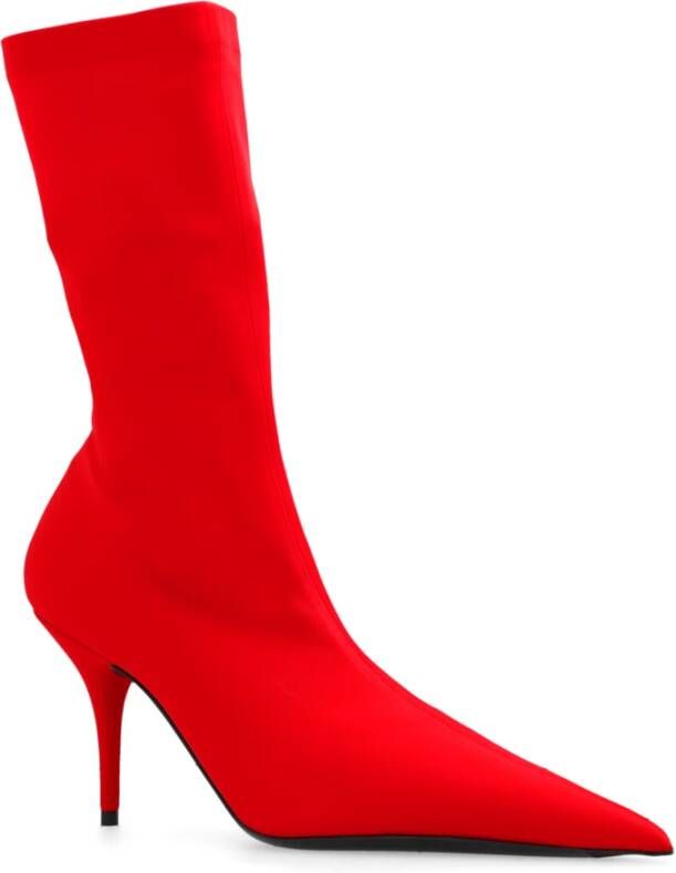 Balenciaga Enkellaarzen met 'mes'-hakken Rood Dames