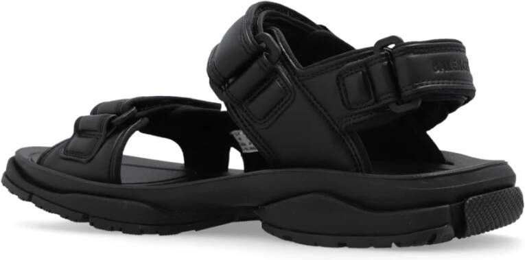 Balenciaga Flat Sandals Zwart Dames