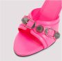 Balenciaga Fluo Roze Leren Sandalen Hoge Hakken Pink Dames - Thumbnail 3